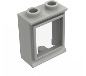 LEGO Ljusgrå Classic Fönster 1 x 2 x 2 med fast glas (73594)