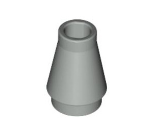 LEGO Light Gray Cone 1 x 1 without Top Groove (4589 / 6188)