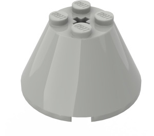 LEGO Light Gray Cone 4 x 4 x 2 with Axle Hole (3943)