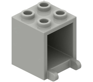 LEGO Lichtgrijs Container 2 x 2 x 2 met verzonken noppen (4345 / 30060)