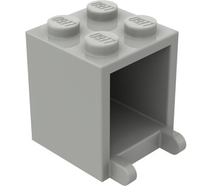 LEGO Light Gray Container 2 x 2 x 2 with Solid Studs (4345)