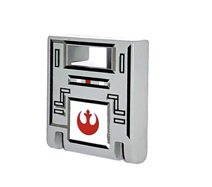 LEGO Lichtgrijs Container Doos 2 x 2 x 2 Deur met Sleuf met Star Wars Rebel logo (4346)