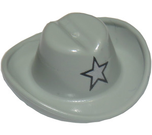 LEGO Light Gray Cowboy Hat with Silver Star (3629)