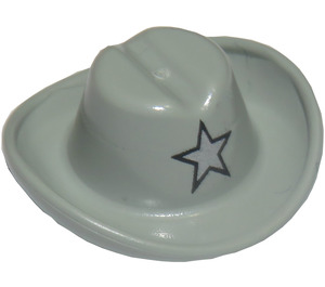 LEGO Grigio chiaro Cowboy Cappello con Argento Stella (3629 / 82650)