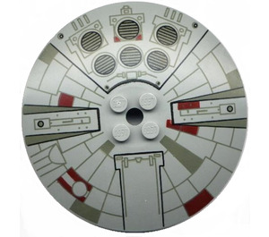 레고 라이트 그레이 Dish 8 x 8 ~와 함께 Millennium Falcon (3961 / 45090)