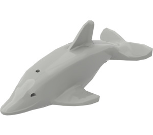 LEGO Light Gray Dolphin with Axle Holder and Normal Bottom