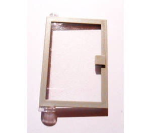 LEGO Light Gray Door 1 x 4 x 5 Left with Transparent Glass (47899)