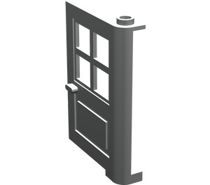 LEGO Light Gray Door 1 x 4 x 5 with 4 Panes with 1 Point on Pivot