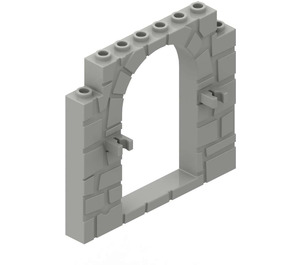 LEGO Lysegrå Dør Ramme 1 x 8 x 6 med Clips (40242)