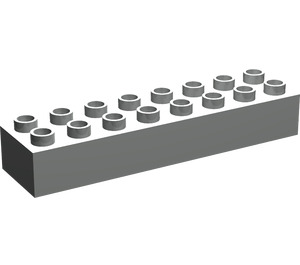 LEGO Light Gray Duplo Brick 2 x 8 (4199)
