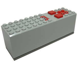 LEGO Lichtgrijs Electric 9V Battery Doos 4 x 14 x 4 met Dark Grijs Basis (2847 / 74650)