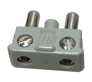 LEGO Light Gray Electric Plug Double Narrow Short (Complete) (2776)