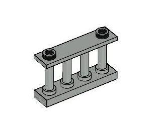 LEGO Light Gray Fence Spindled 1 x 4 x 2 with 2 Top Studs (30055)