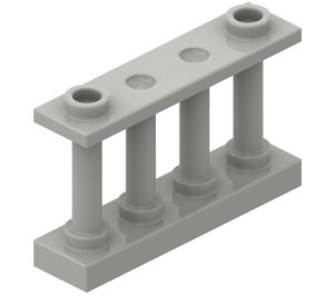 LEGO Light Gray Fence Spindled 1 x 4 x 2 with 2 Top Studs (30055)
