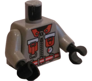 LEGO Hellgrau Feuerwehrmann mit Oxygen Gauge Torso (973)