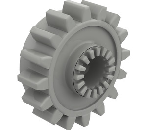LEGO Light Gray Gear with 16 Teeth with Clutch (with Teeth around Hole) (6542)