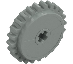 LEGO Vaaleanharmaa Hammaspyörä jossa 24 Hampaat ja Internal Clutch (76019 / 76244)