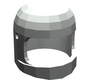 LEGO Light Gray Helmet with Thick Chinstrap and Visor Dimples