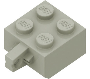 LEGO Gris clair Charnière Brique 2 x 2 Verrouillage avec 1 Finger Verticale (pas de trou d'essieu) (30389)