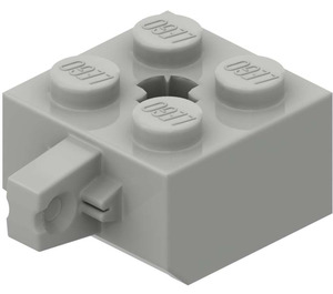 LEGO Gris clair Charnière Brique 2 x 2 Verrouillage avec 1 Finger Verticale avec trou d'axe (30389 / 49714)