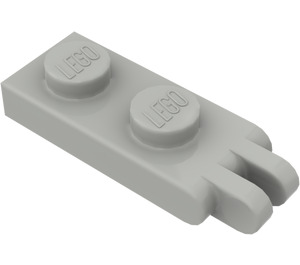 LEGO Light Gray Hinge Plate 1 x 2 with 2 Stubs and Solid Studs (Solid Studs)