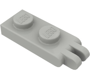 LEGO Light Gray Hinge Plate 1 x 2 with 2 Stubs and Solid Studs Solid Studs