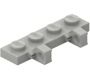 LEGO Vaaleanharmaa Sarana Levy 1 x 4 Lukitus jossa Kaksi nystyrät (44568 / 51483)