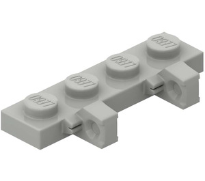 LEGO Light Gray Hinge Plate 1 x 4 Locking with Two Stubs (44568 / 51483)