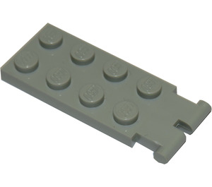 LEGO Vaaleanharmaa Sarana Levy 2 x 4 jossa Kaivurin kauha Pidike (3315)