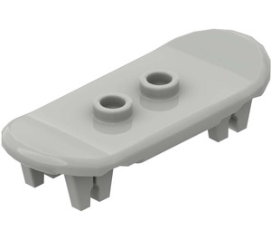LEGO Light Gray Minifig Skateboard with Four Wheel Clips (42511 / 88422)