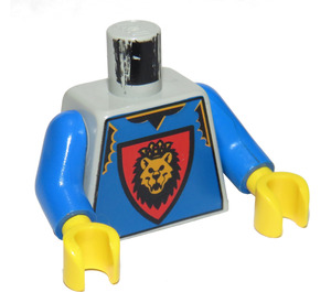 LEGO Světle šedá Minifigurka Trup s King Leo Vzor (973 / 73403)