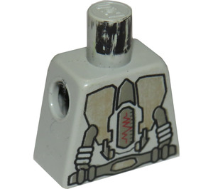 LEGO Light Gray Minifig Torso without Arms with Gold Triangular Machinery and Belt (973)