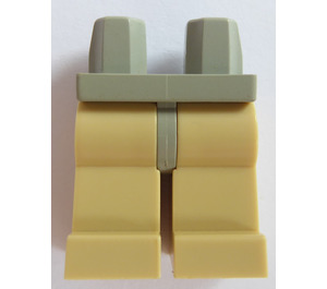 LEGO Hellgrau Minifigure Hüften mit Tan Beine (3815 / 73200)