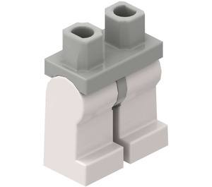 LEGO Gris Clair Minifigurine Les hanches avec Blanc Jambes (73200 / 88584)