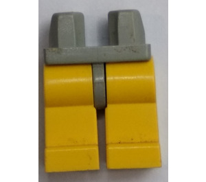 LEGO Hellgrau Minifigure Hüften mit Gelb Beine (73200 / 88584)