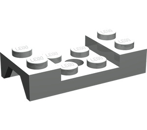 LEGO Light Gray Mudguard Plate 2 x 4 with Arches with Hole (60212)