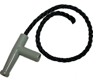 LEGO Light Gray Nozzle with 8L Black String (4210)