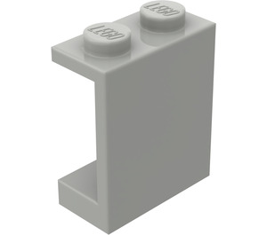 LEGO Ljusgrå Panel 1 x 2 x 2 utan sidostöd, solida knoppar (4864)