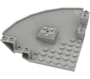 LEGO Vaaleanharmaa Paneeli 10 x 10 x 2.3 Käänteinen Kulma Vuosineljännes (30201)