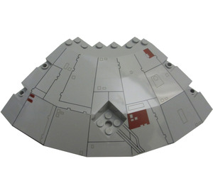 LEGO Grigio chiaro Pannello 14 x 14 x 2.7 Quarto Saucer Superiore con Millennium Falcon Superiore (30116 / 84222)