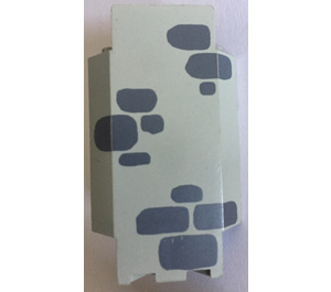 LEGO Light Gray Panel 3 x 3 x 6 Corner Wall with Stones with Bottom Indentations (2345)