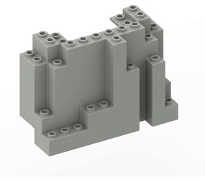 LEGO Light Gray Panel 4 x 10 x 6 Rock Rectangular (6082)