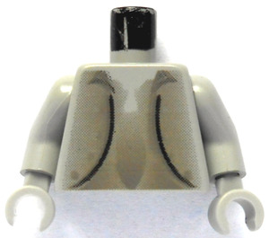LEGO Hellgrau Peeves Torso mit Light Grau Arme und Light Grau Hände (973)