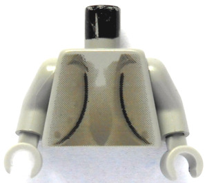 LEGO Light Gray Peeves Torso with Light Gray Arms and Light Gray Hands (973)