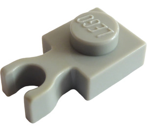 LEGO Gris claro Placa 1 x 1 con Vertical Clip (Clip "U" delgado) (4085 / 60897)