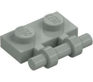 LEGO Světle šedá Deska 1 x 2 s Rukojeť (Otevřené konce) (2540)