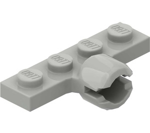 LEGO Light Gray Plate 1 x 4 with Ball Joint Socket (Long with 2 Slots)