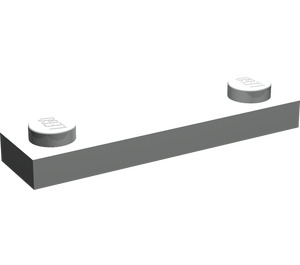 LEGO Light Gray Plate 1 x 4 with Two Studs without Groove (92593)