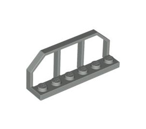 LEGO Lichtgrijs Plaat 1 x 6 met Trein Wagon Railings (6583 / 58494)