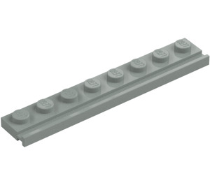 LEGO Lysegrå Plade 1 x 8 med Dør Jernbane (4510)